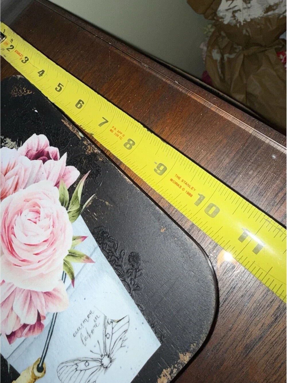Vintage inspired Floral Wooden Decorative Cutting Board, cottagecore, country